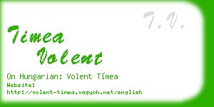 timea volent business card