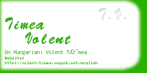 timea volent business card